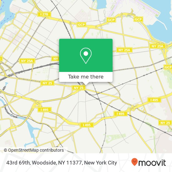 43rd 69th, Woodside, NY 11377 map
