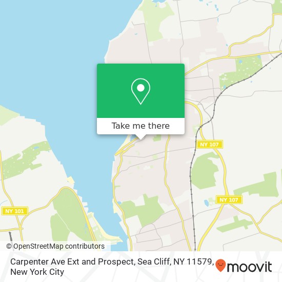 Mapa de Carpenter Ave Ext and Prospect, Sea Cliff, NY 11579