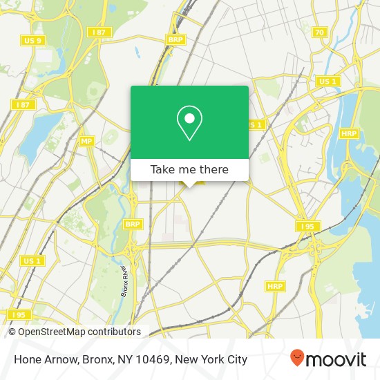 Mapa de Hone Arnow, Bronx, NY 10469