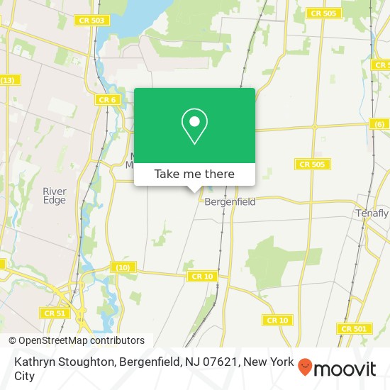 Mapa de Kathryn Stoughton, Bergenfield, NJ 07621