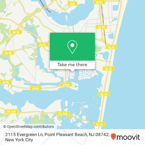 2115 Evergreen Ln, Point Pleasant Beach, NJ 08742 map