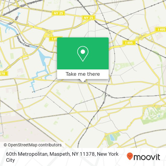 Mapa de 60th Metropolitan, Maspeth, NY 11378
