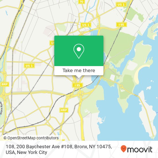 Mapa de 108, 200 Baychester Ave #108, Bronx, NY 10475, USA