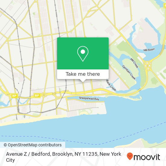 Mapa de Avenue Z / Bedford, Brooklyn, NY 11235