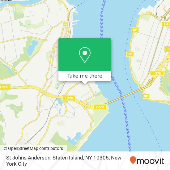 Mapa de St Johns Anderson, Staten Island, NY 10305