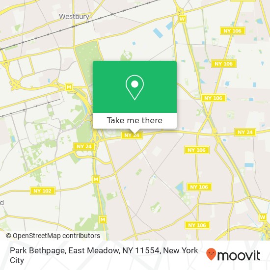 Mapa de Park Bethpage, East Meadow, NY 11554