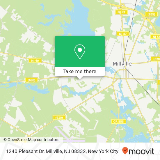 1240 Pleasant Dr, Millville, NJ 08332 map