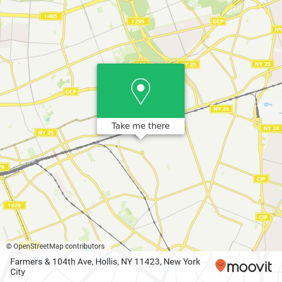 Mapa de Farmers & 104th Ave, Hollis, NY 11423
