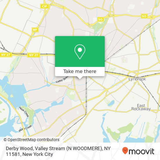 Mapa de Derby Wood, Valley Stream (N WOODMERE), NY 11581