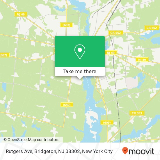 Mapa de Rutgers Ave, Bridgeton, NJ 08302