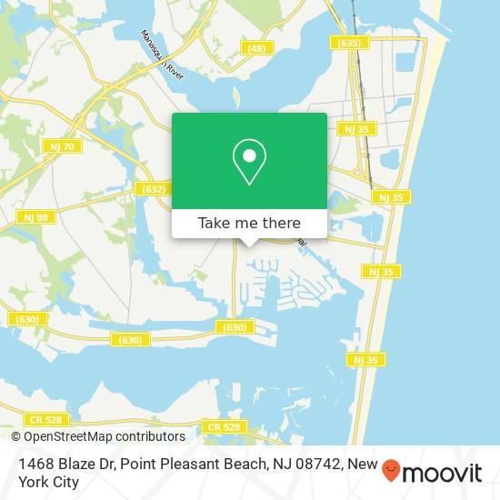 1468 Blaze Dr, Point Pleasant Beach, NJ 08742 map