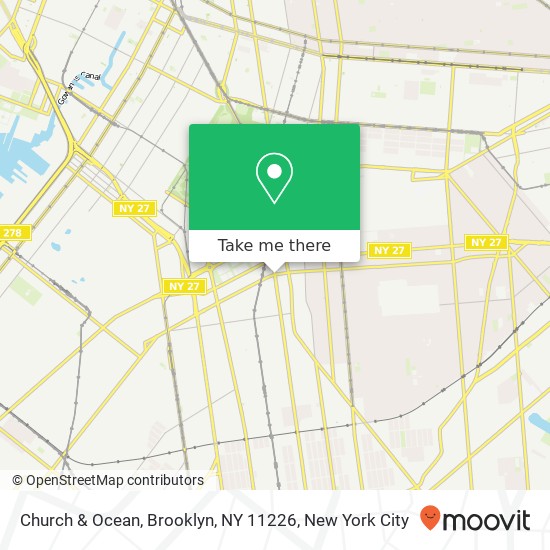 Mapa de Church & Ocean, Brooklyn, NY 11226