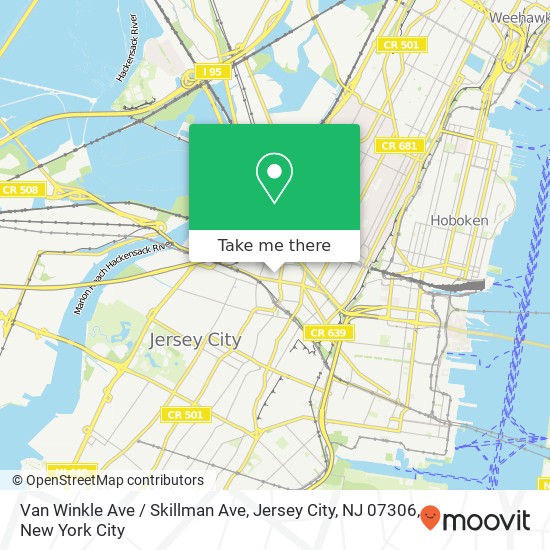 Mapa de Van Winkle Ave / Skillman Ave, Jersey City, NJ 07306