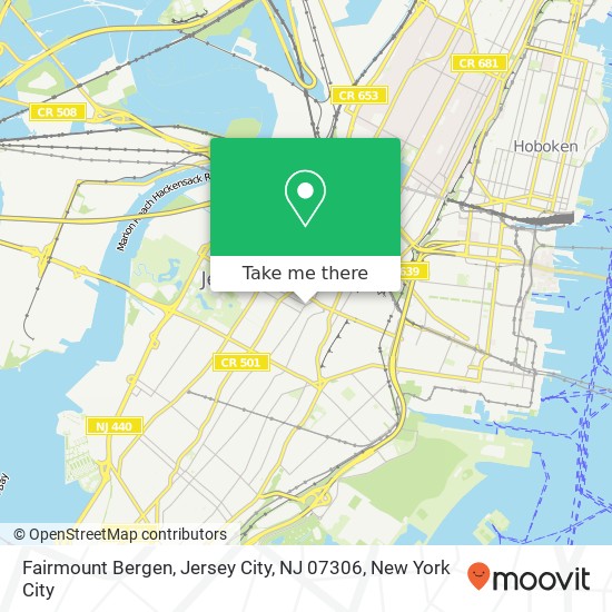 Fairmount Bergen, Jersey City, NJ 07306 map