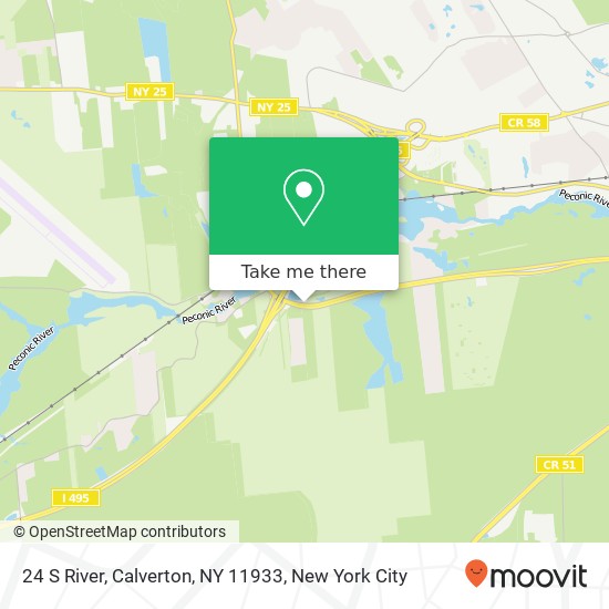 Mapa de 24 S River, Calverton, NY 11933