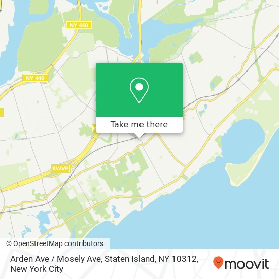 Mapa de Arden Ave / Mosely Ave, Staten Island, NY 10312
