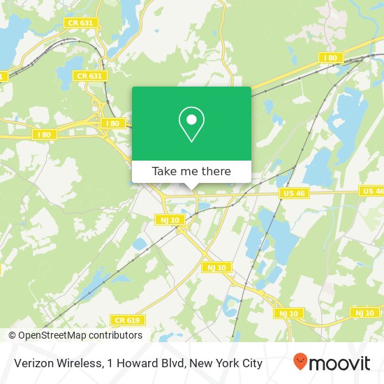 Mapa de Verizon Wireless, 1 Howard Blvd