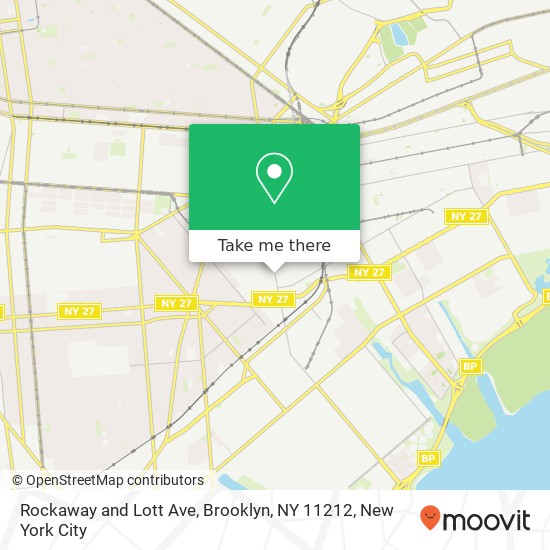 Rockaway and Lott Ave, Brooklyn, NY 11212 map