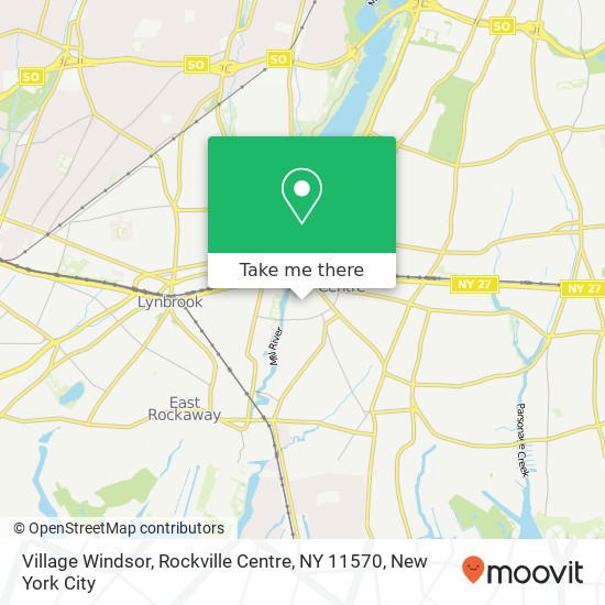 Mapa de Village Windsor, Rockville Centre, NY 11570