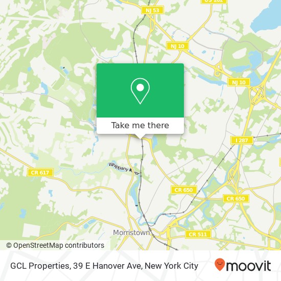 Mapa de GCL Properties, 39 E Hanover Ave