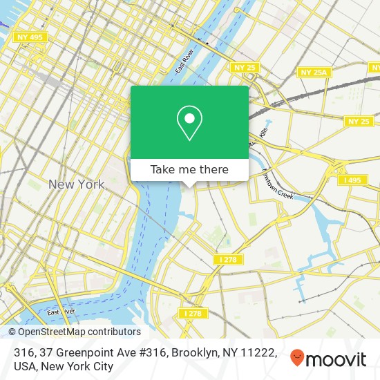 316, 37 Greenpoint Ave #316, Brooklyn, NY 11222, USA map