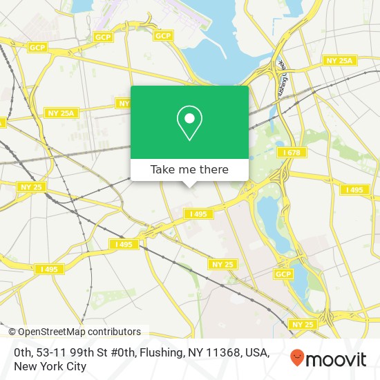 Mapa de 0th, 53-11 99th St #0th, Flushing, NY 11368, USA