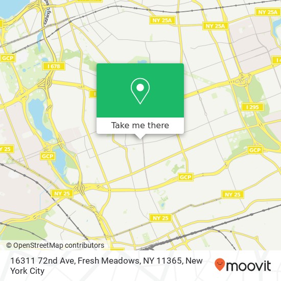 Mapa de 16311 72nd Ave, Fresh Meadows, NY 11365