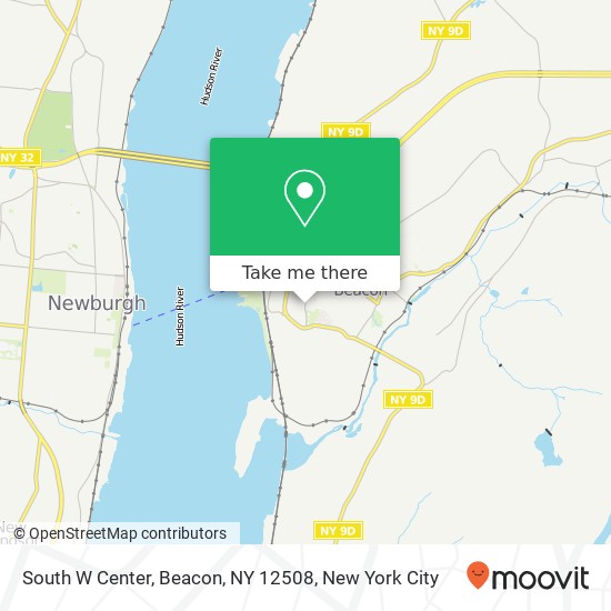 Mapa de South W Center, Beacon, NY 12508