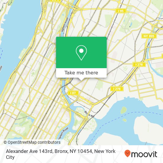 Mapa de Alexander Ave 143rd, Bronx, NY 10454