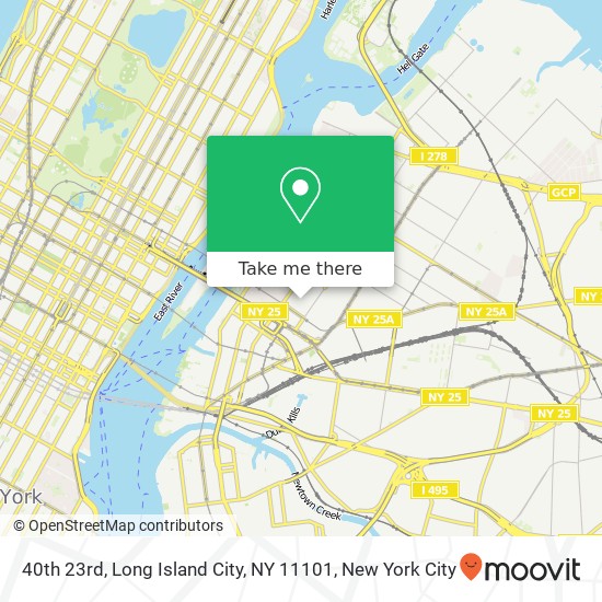 Mapa de 40th 23rd, Long Island City, NY 11101
