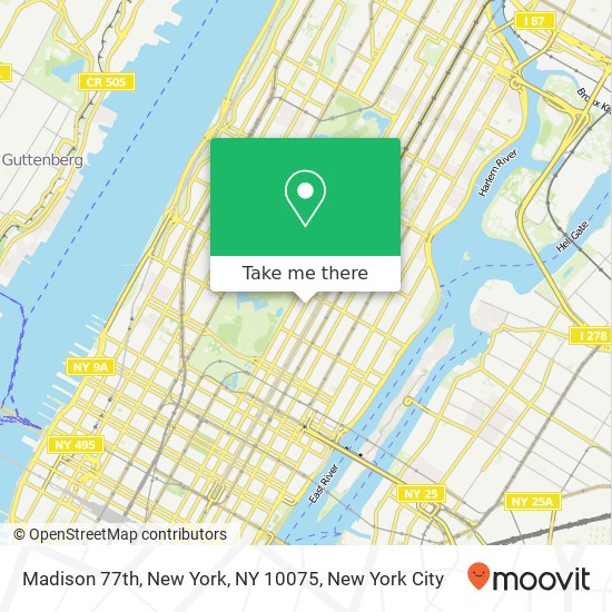 Madison 77th, New York, NY 10075 map