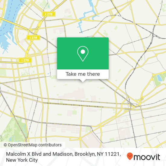 Malcolm X Blvd and Madison, Brooklyn, NY 11221 map