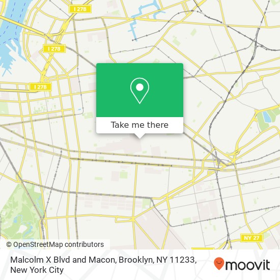 Mapa de Malcolm X Blvd and Macon, Brooklyn, NY 11233