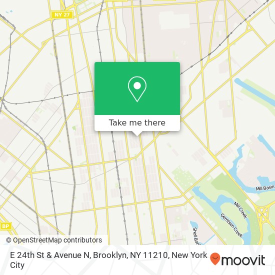 E 24th St & Avenue N, Brooklyn, NY 11210 map