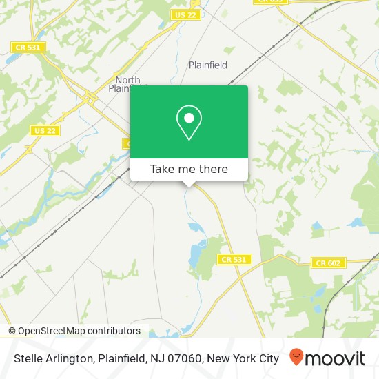 Mapa de Stelle Arlington, Plainfield, NJ 07060