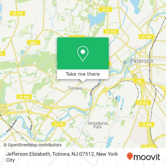 Jefferson Elizabeth, Totowa, NJ 07512 map