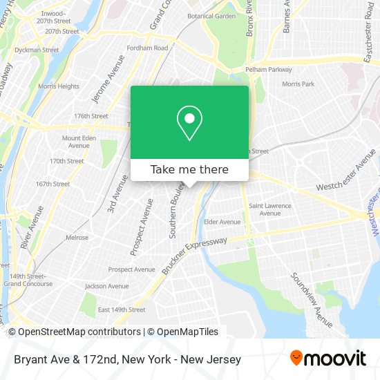 Mapa de Bryant Ave & 172nd