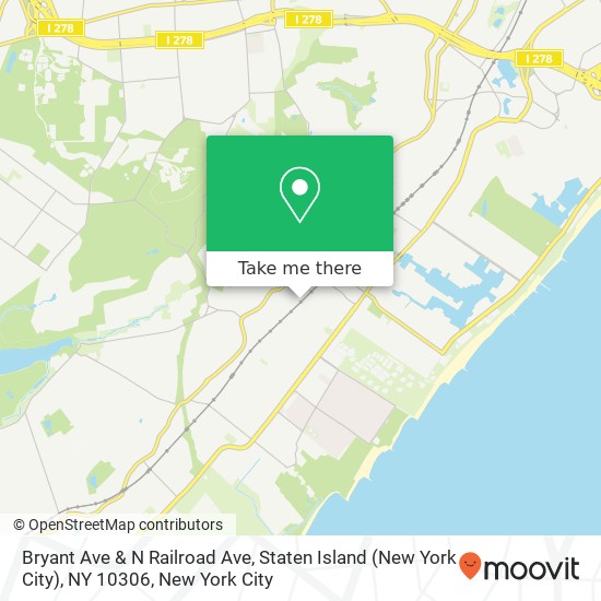 Bryant Ave & N Railroad Ave, Staten Island (New York City), NY 10306 map