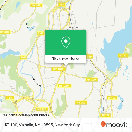 Mapa de RT-100, Valhalla, NY 10595