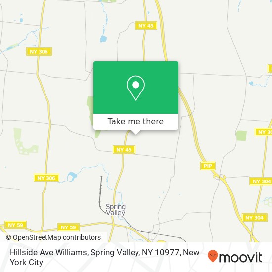 Mapa de Hillside Ave Williams, Spring Valley, NY 10977