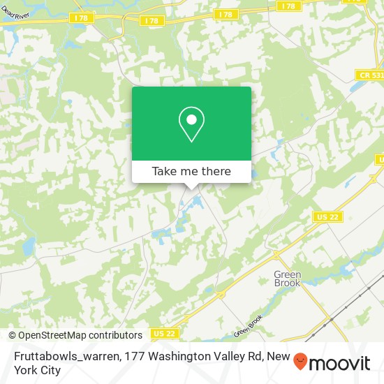 Fruttabowls_warren, 177 Washington Valley Rd map