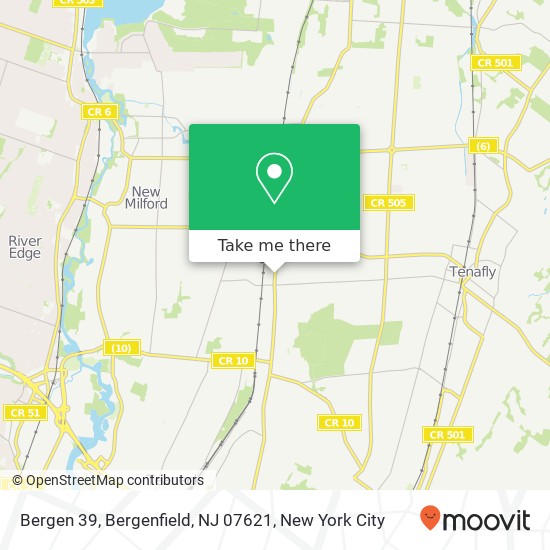 Mapa de Bergen 39, Bergenfield, NJ 07621