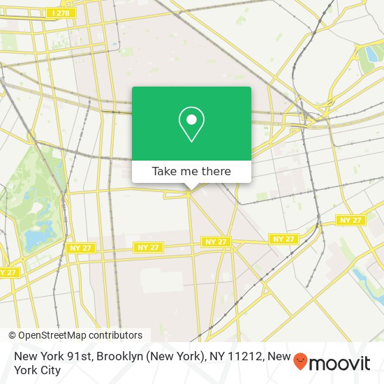 New York 91st, Brooklyn (New York), NY 11212 map