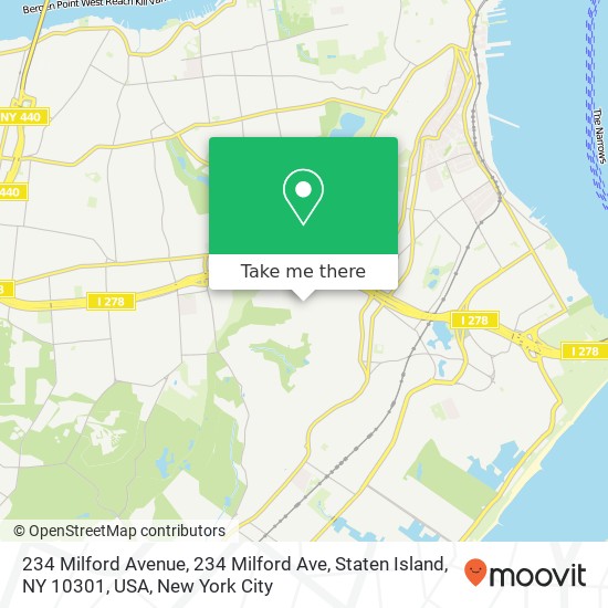 234 Milford Avenue, 234 Milford Ave, Staten Island, NY 10301, USA map