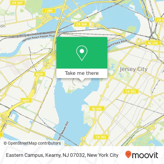 Mapa de Eastern Campus, Kearny, NJ 07032
