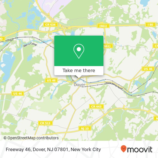 Mapa de Freeway 46, Dover, NJ 07801