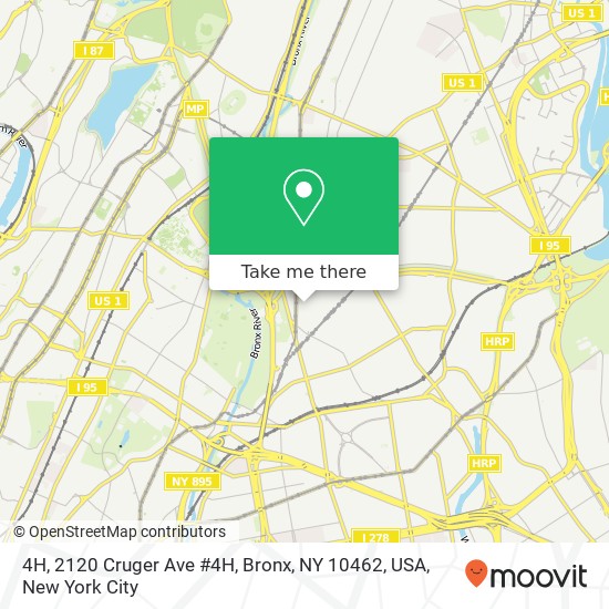 Mapa de 4H, 2120 Cruger Ave #4H, Bronx, NY 10462, USA