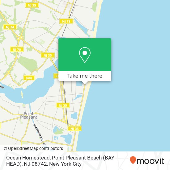 Ocean Homestead, Point Pleasant Beach (BAY HEAD), NJ 08742 map