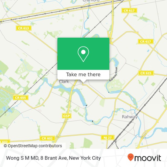 Mapa de Wong S M MD, 8 Brant Ave