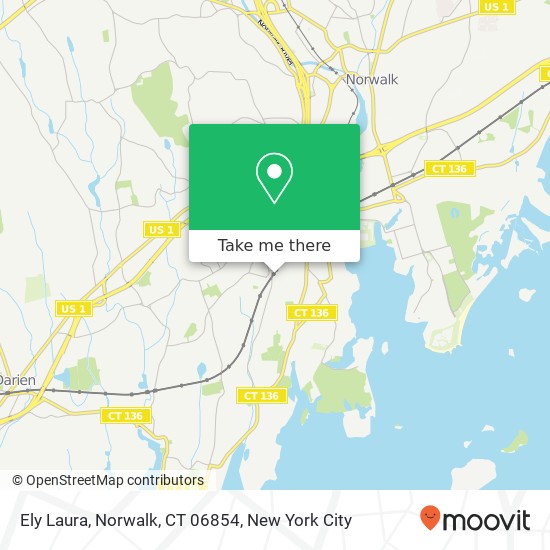 Ely Laura, Norwalk, CT 06854 map